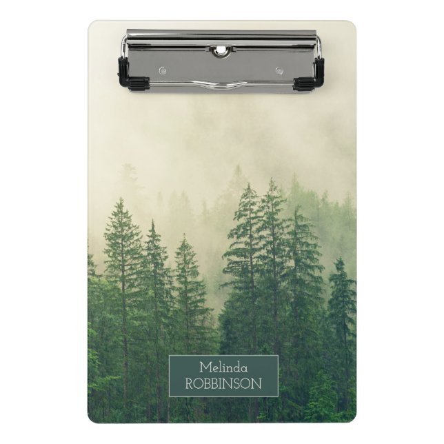 Mini Prancheta Montanhas Personalizadas Floresta Névoa (Frente)