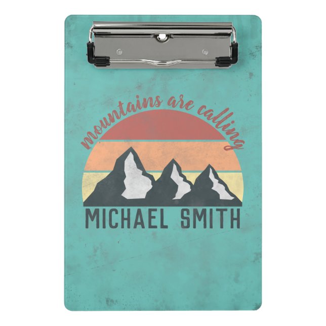 Mini Prancheta Montes de pastos de safra chamam monograma (Frente)