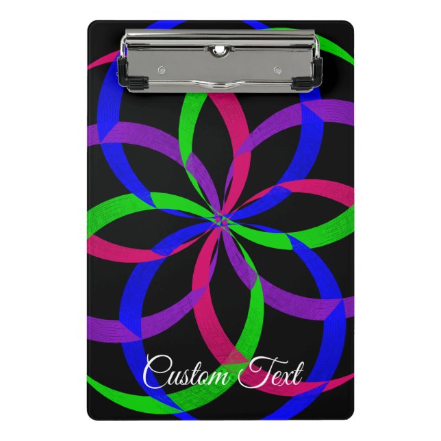 Mini Prancheta Multi Color Figure 8 Geometric Mini Clipboard (Frente)