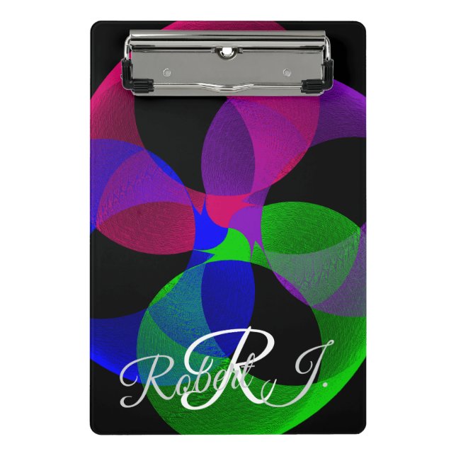 Mini Prancheta Multi Color Fusion Geometric Mini Clipboard (Frente)