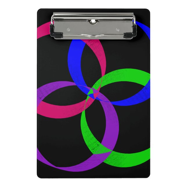 Mini Prancheta Multi Color Interchange Geometric Mini Clipboard (Frente)