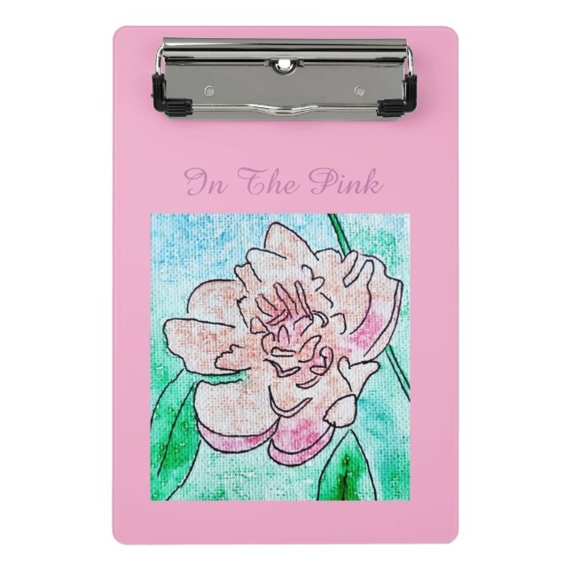 Mini Prancheta Na Pink Peony   (Frente)