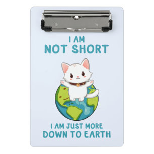 Mini Prancheta Não Curto, só para baixo para a Terra - Humor Gato