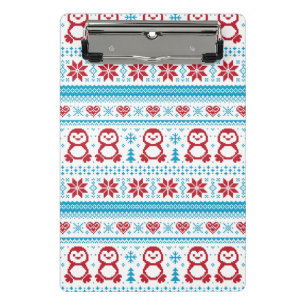 Mini Prancheta Natal e teste padrão feito malha inverno