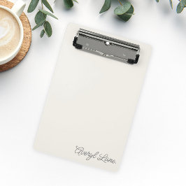 Mini Prancheta Nome do Script de Iva Mínimo Elegante Clássico do 