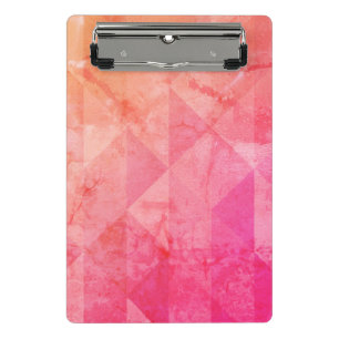 Mini Prancheta Nome personalizado cor-de-rosa cor-de-laranja-cor-