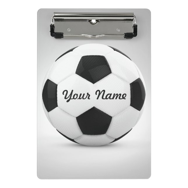 Mini Prancheta Nome personalizado da bola de futebol (Frente)