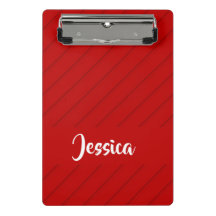 Nome personalizado de plástico diagonal vermelho t