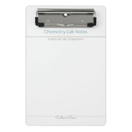 Mini Prancheta Notas de Laboratório de Química – Nome Personaliza