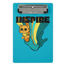Mini Prancheta Notebook Cat Mermaid ASL Inspire Spiral