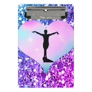Mini Prancheta Notebook Gymnastics para garotas