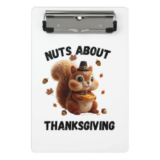 Mini Prancheta Nuts About Pie – Cute Yarn Squirrel Thanksgiving 