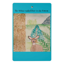 Mini Prancheta O cervo de cauda branca na floresta