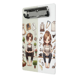 Mini Prancheta O homem, a mulher ver.1 Mini Área de Transferência