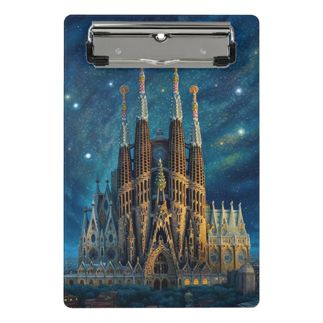 Mini Prancheta O Sonho Estrelado de Gaudi | Barcelona Sagrada Fam (Frente)