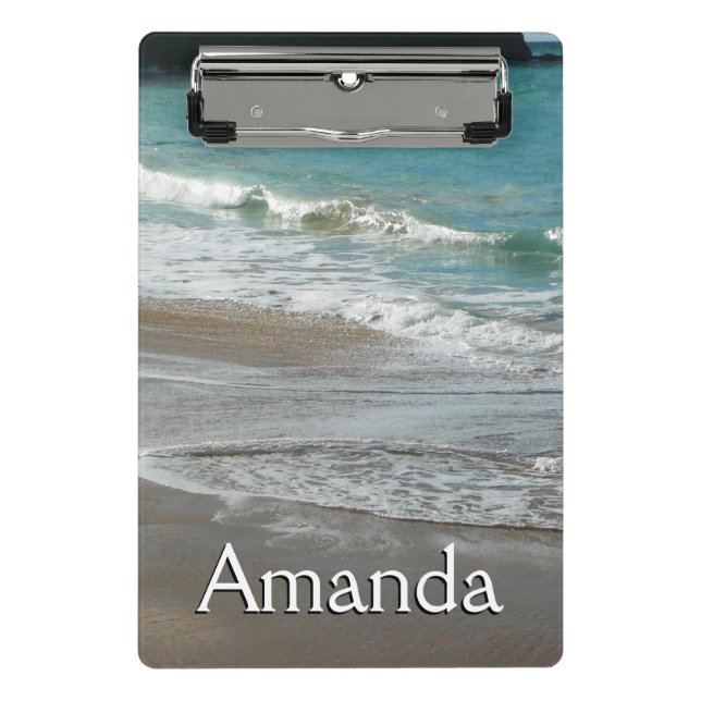 Mini Prancheta Ondas Lamentando na Praia Oceano Azul Turquesa (Frente)
