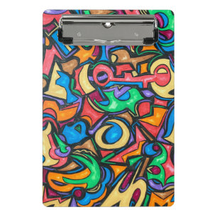Mini Prancheta Onde Você Escondeu A Abstrato Pintada De Mão Doce?