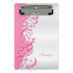 Mini Prancheta Ornamentado bonito do rosa dos doces no design