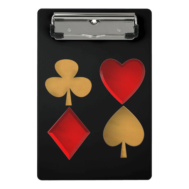 Mini Prancheta Os quatro naipes, personalizados (Frente)