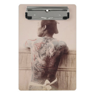 Mini Prancheta Os tatuagens do noivo japonês, c.1880 (foto)