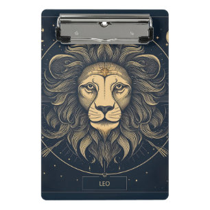 Mini Prancheta Ouro Leo Zodiac Astrologia
