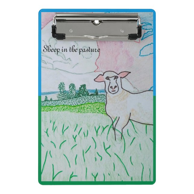 Mini Prancheta Ovinos na Pastura (Frente)