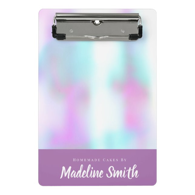 Mini Prancheta Padaria de Bolo Caseiro Abstrato Divertido (Frente)