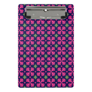 Mini Prancheta Padrão abstrato de pétalas florais rosa geométrica