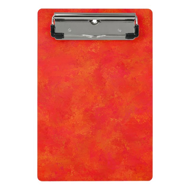 Mini Prancheta Padrão Abstrato Laranja Vermelho (Frente)