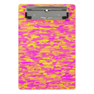 Mini Prancheta Padrão Abstrato Rosa Amarelo Laranja