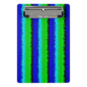 Mini Prancheta Padrão arco-íris 3D abstrato azul verde