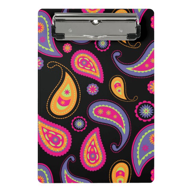 Mini Prancheta Padrão Colorido de Paisley (Frente)