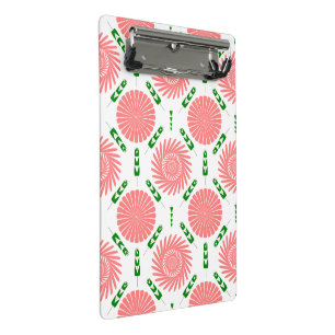Mini Prancheta padrão com flores rosa