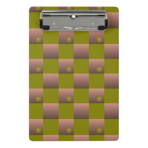 Mini Prancheta Padrão controlado em castanho e verde-oliva