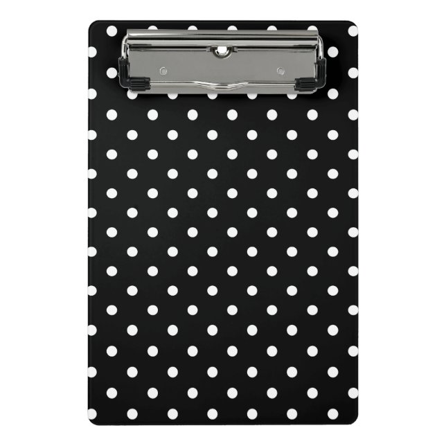 Mini Prancheta Padrão de Bolinhas preto e branco (Frente)