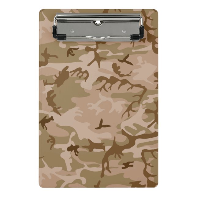 Mini Prancheta Padrão de Camuflagem do Deserto, Padrão Militar, E (Frente)