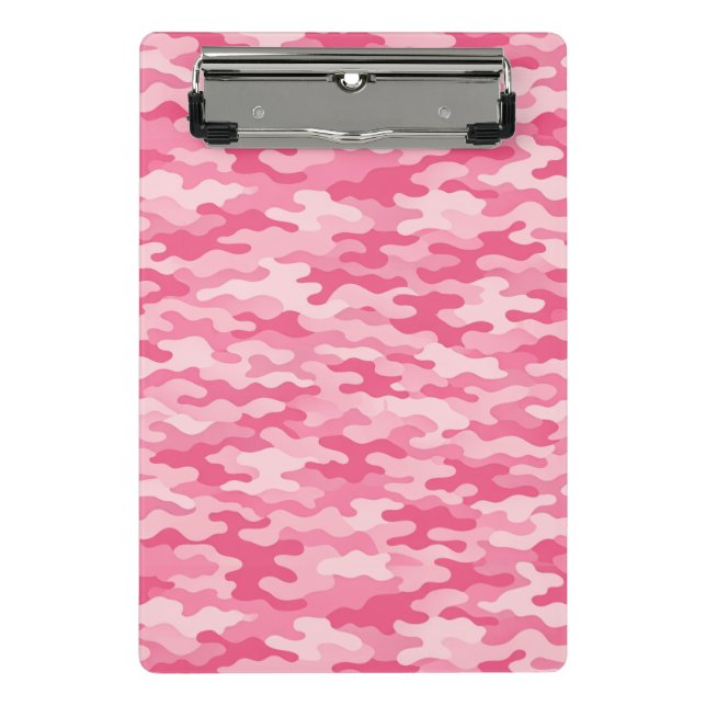 Mini Prancheta Padrão de Camuflagem Feminino Rosa (Frente)