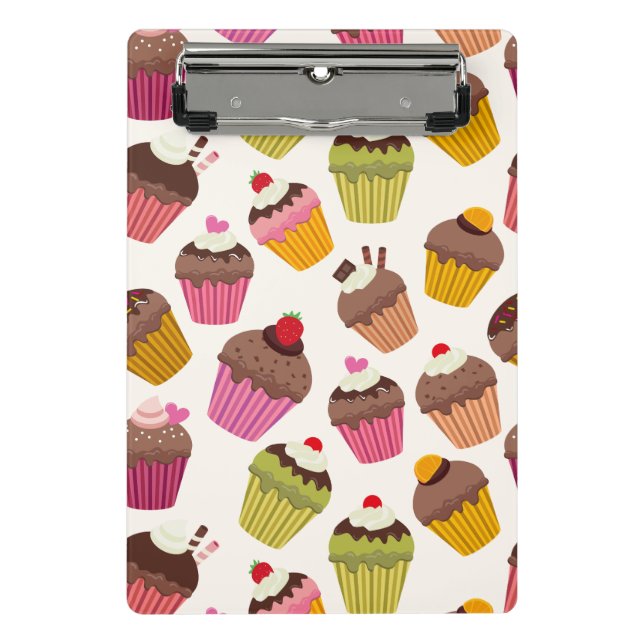 Mini Prancheta Padrão de cupcake, Padrão de Muffin, Chocolate, Co (Frente)