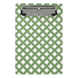 Mini Prancheta Padrão de Diamante Xadrez Verde Branco