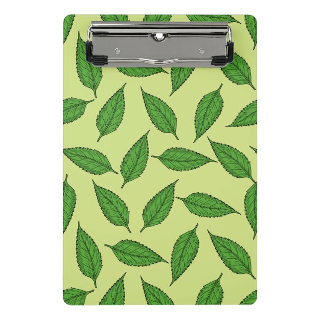 Mini Prancheta Padrão De Folhas, Padrão De Folha, Folhas De Prima (Frente)