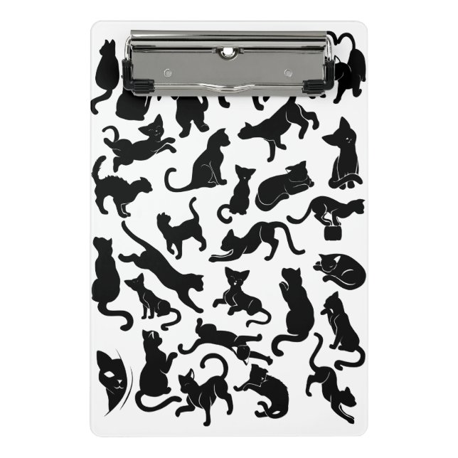 Mini Prancheta Padrão de Gato Preto (Frente)