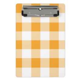 Mini Prancheta Padrão de Gingham Amarelo