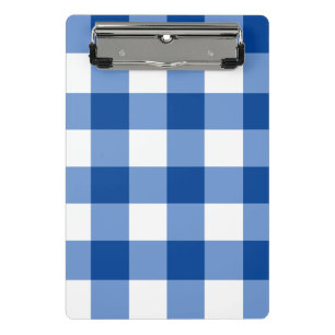 Mini Prancheta Padrão de gingham azul