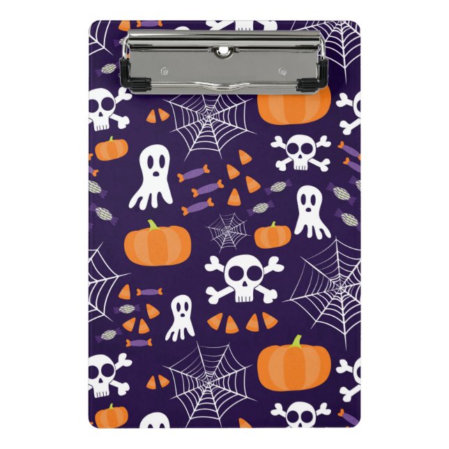 Mini Prancheta Padrão de Halloween divertido (Frente)