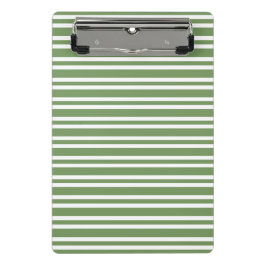 Mini Prancheta Padrão de Listras Brancas Verdes