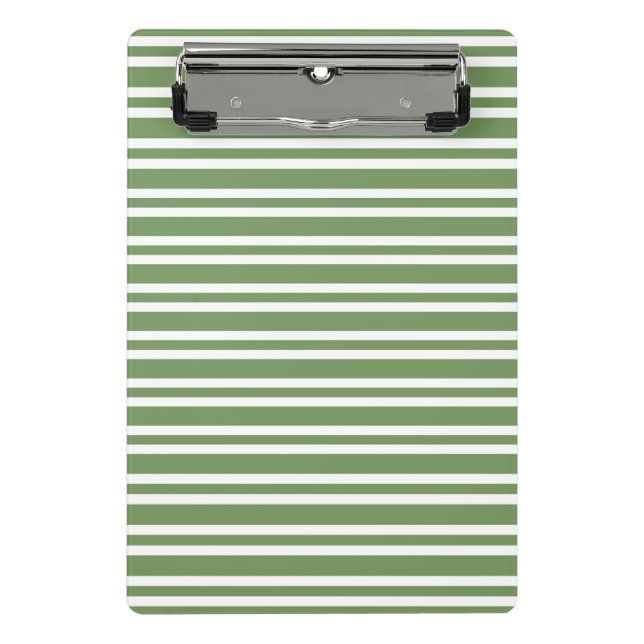 Mini Prancheta Padrão de Listras Brancas Verdes (Frente)