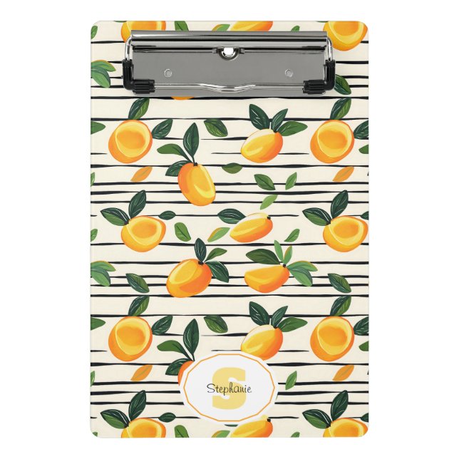 Mini Prancheta Padrão de Manga de Aquarela com Folhas Verdes (Frente)