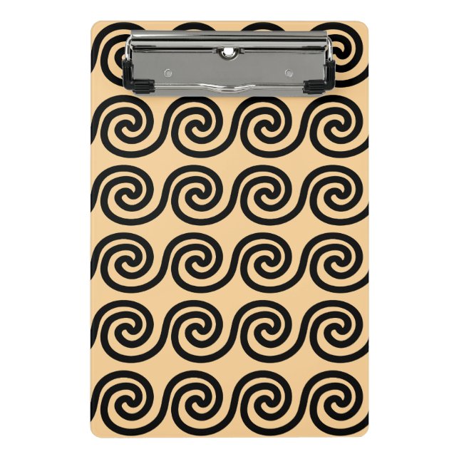 Mini Prancheta Padrão de Ondas-Chave Gregas Meander Brown (Frente)