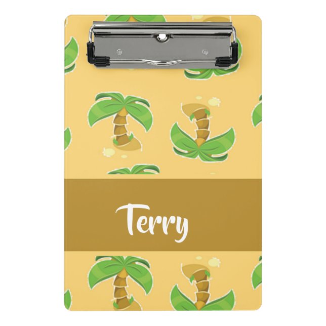 Mini Prancheta Padrão de palmeiras tropicais (Frente)