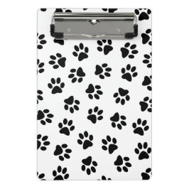 Mini Prancheta Padrão De Patas, Patas Cachorros, Patas Negras